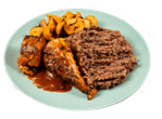 Large Beans & Plantain with Fish