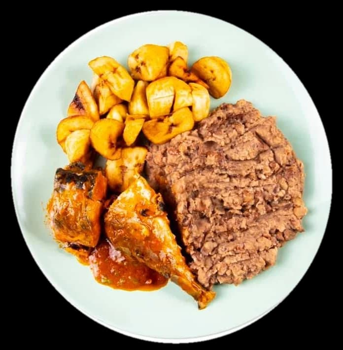 Medium Beans & Plantain with Fish